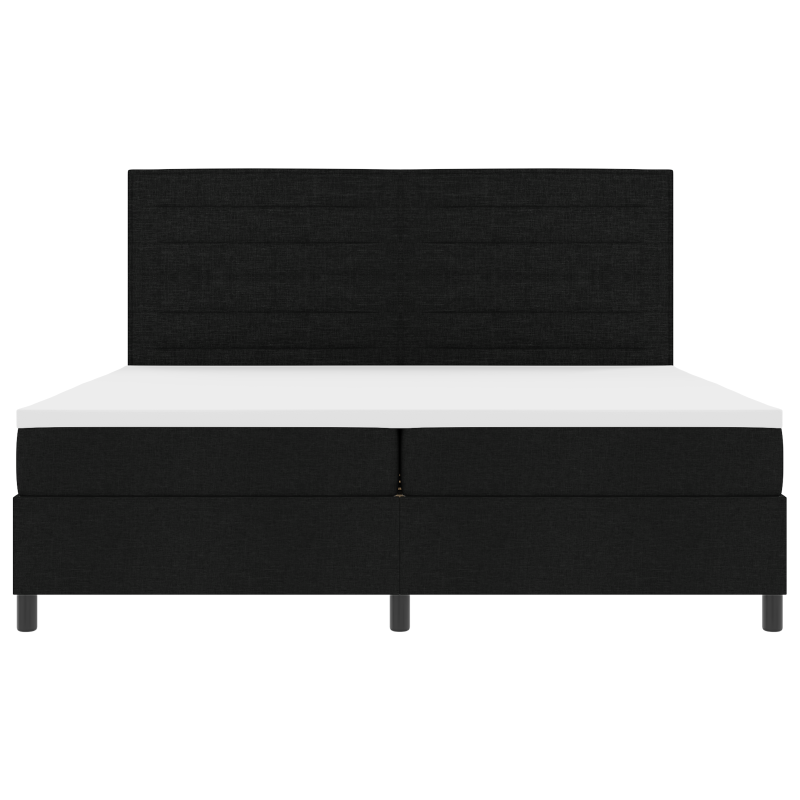 Boxspringbett mit Matratze & LED in Schwarz 200x200 cm Stoff