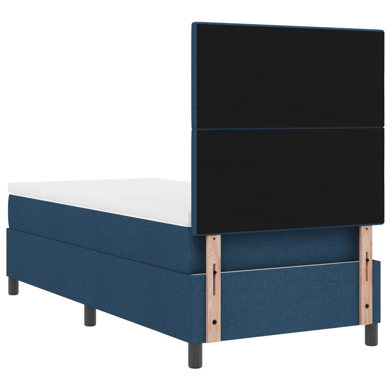 Boxspringbett mit Matratze & LED Blau 80x200 cm Stoff