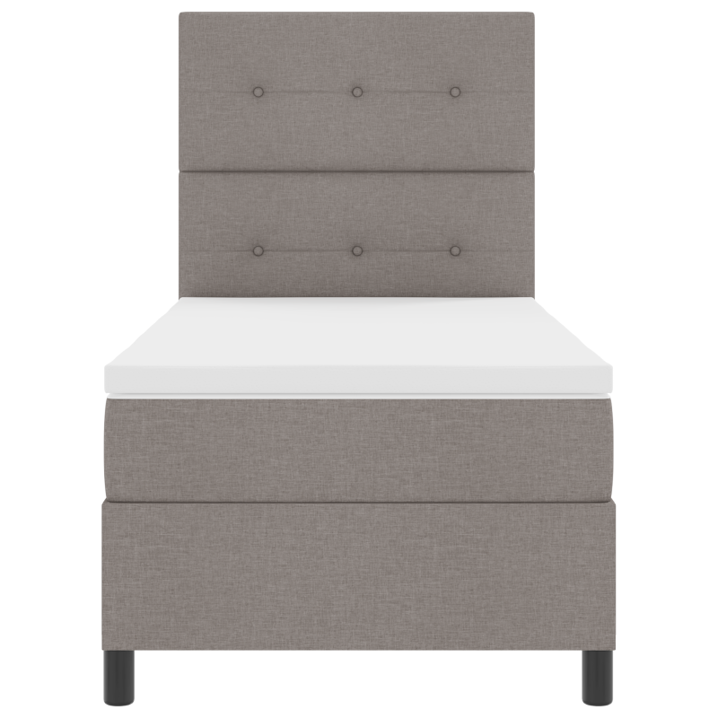 Boxspringbett mit Matratze & LED Taupe 100x200 cm Stoff