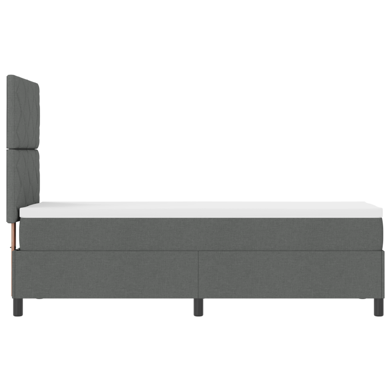 Boxspringbett mit Matratze & LED Dunkelgrau 80x200 cm Stoff