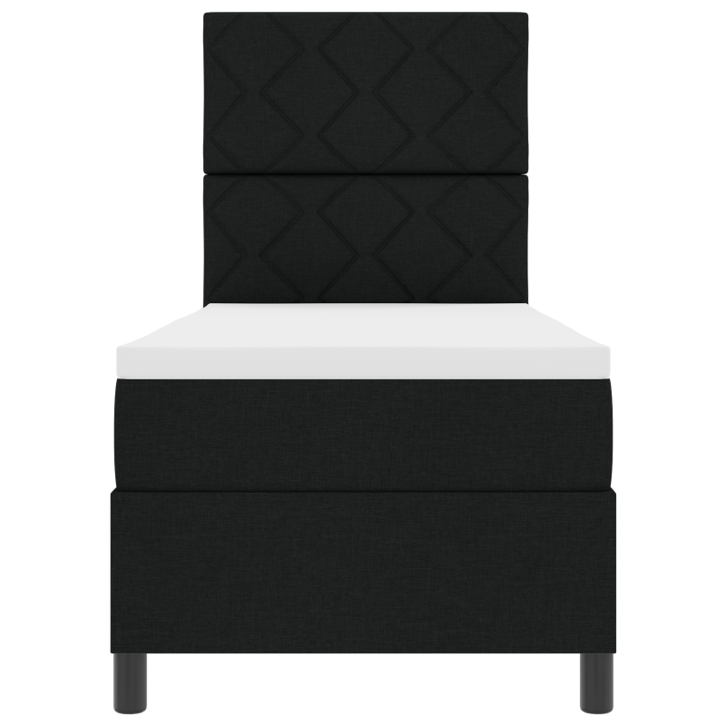 Boxspringbett mit Matratze & LED Schwarz 80x200 cm Stoff