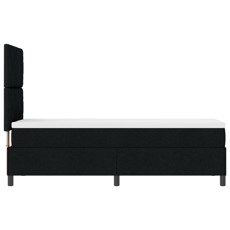 Boxspringbett mit Matratze & LED Schwarz 80x200 cm Stoff