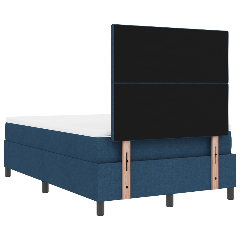Boxspringbett mit Matratze & LED Blau 120x200 cm Stoff