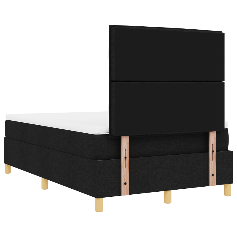Boxspringbett mit Matratze & LED Schwarz 120x190 cm Stoff