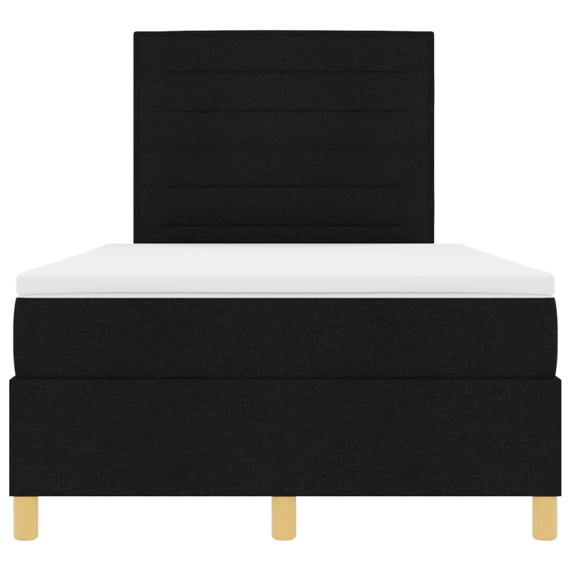 Boxspringbett mit Matratze & LED Schwarz 120x190 cm Stoff