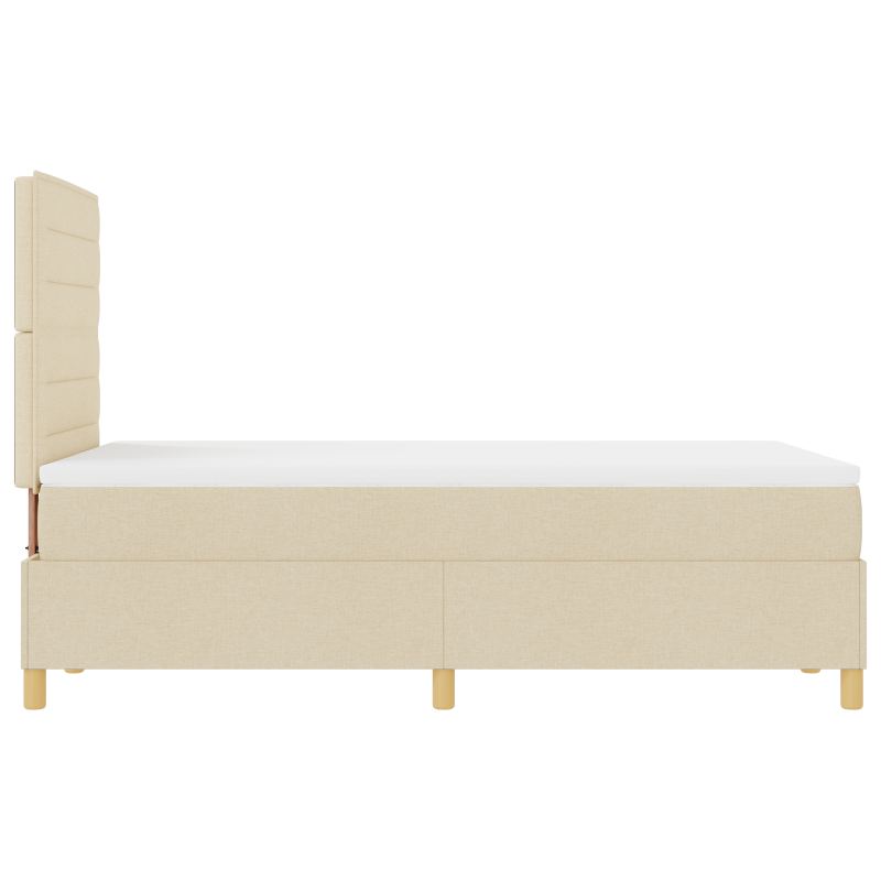 Boxspringbett mit Matratze & LED Creme 120x200 cm Stoff