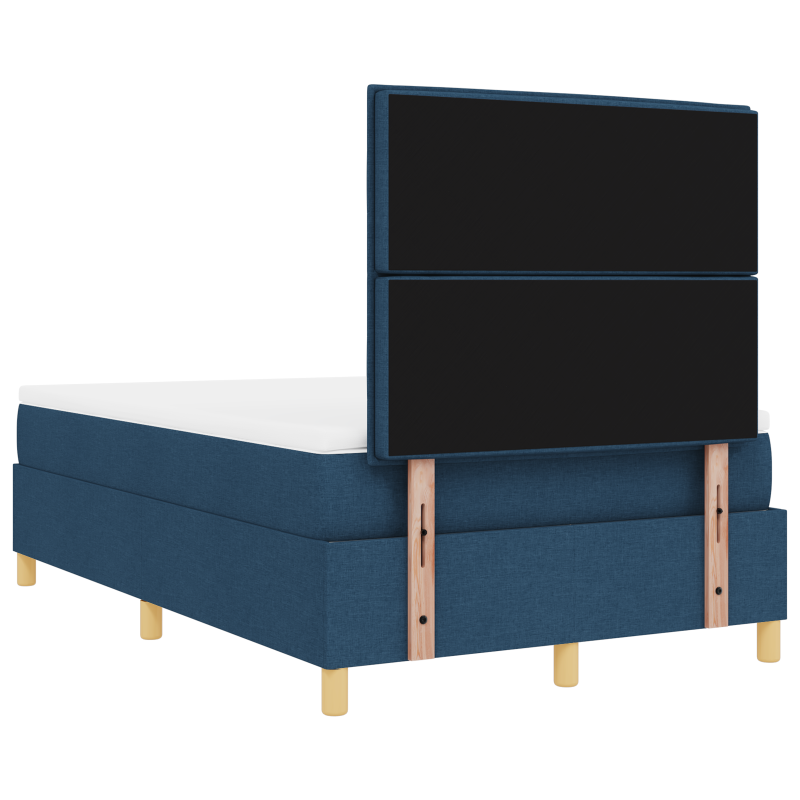Boxspringbett mit Matratze & LED Blau 120x200 cm Stoff