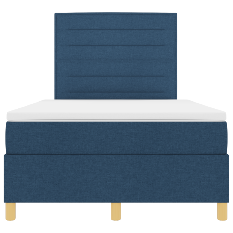 Boxspringbett mit Matratze & LED Blau 120x200 cm Stoff