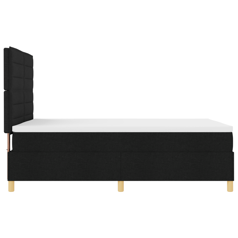 Boxspringbett mit Matratze & LED Schwarz 140x190 cm Stoff