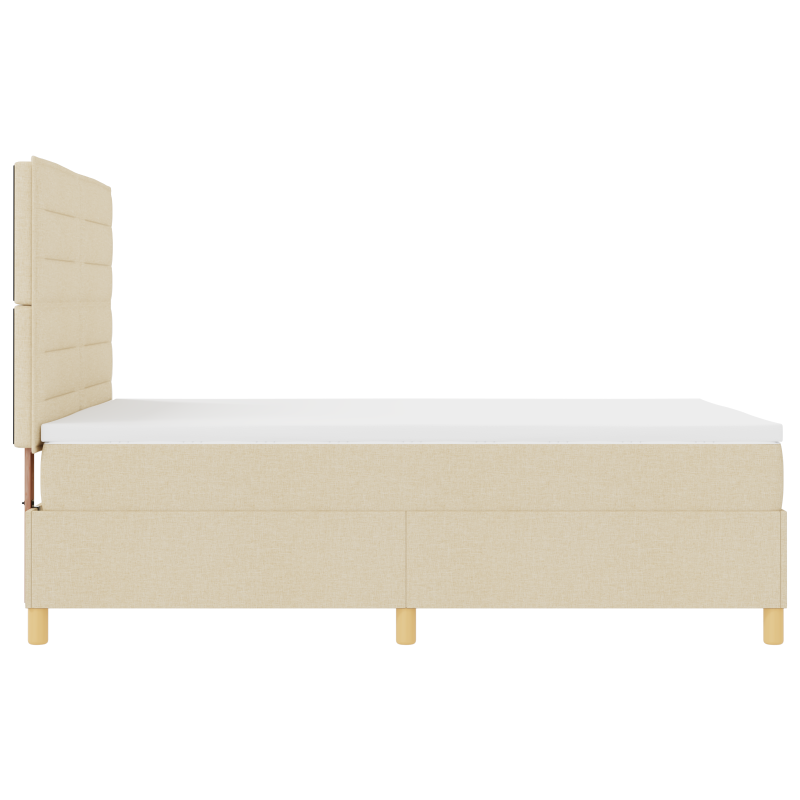 Boxspringbett mit Matratze & LED Beige 140x200 cm Stoff