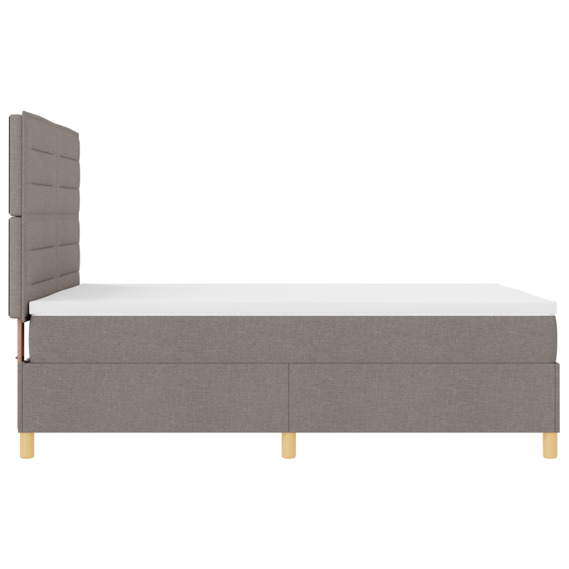 Boxspringbett mit Matratze & LED Taupe 160x200 cm Stoff