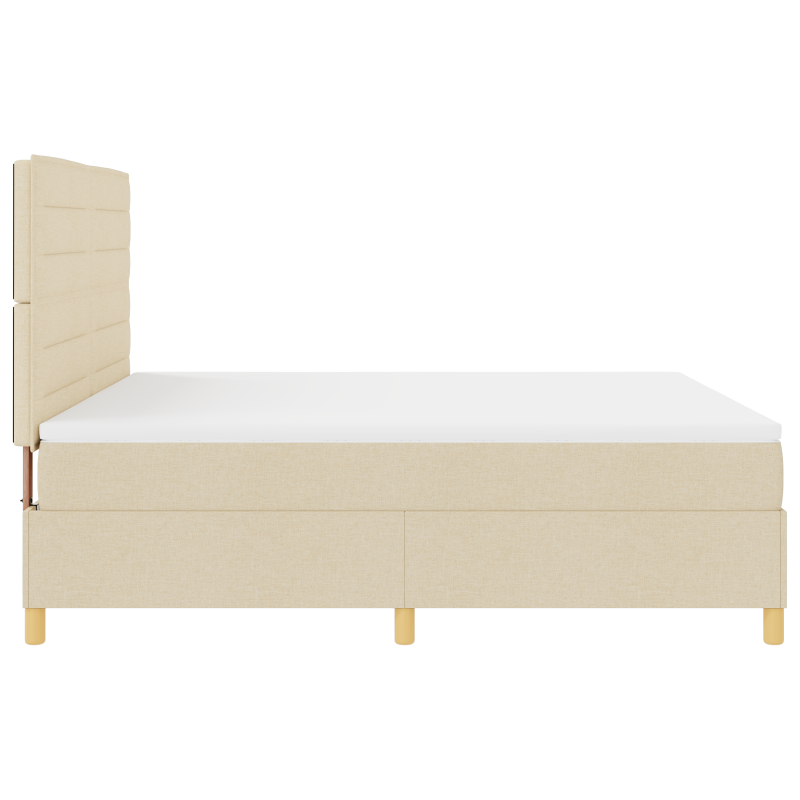 Boxspringbett mit Matratze & LED Creme 180x200 cm Stoff