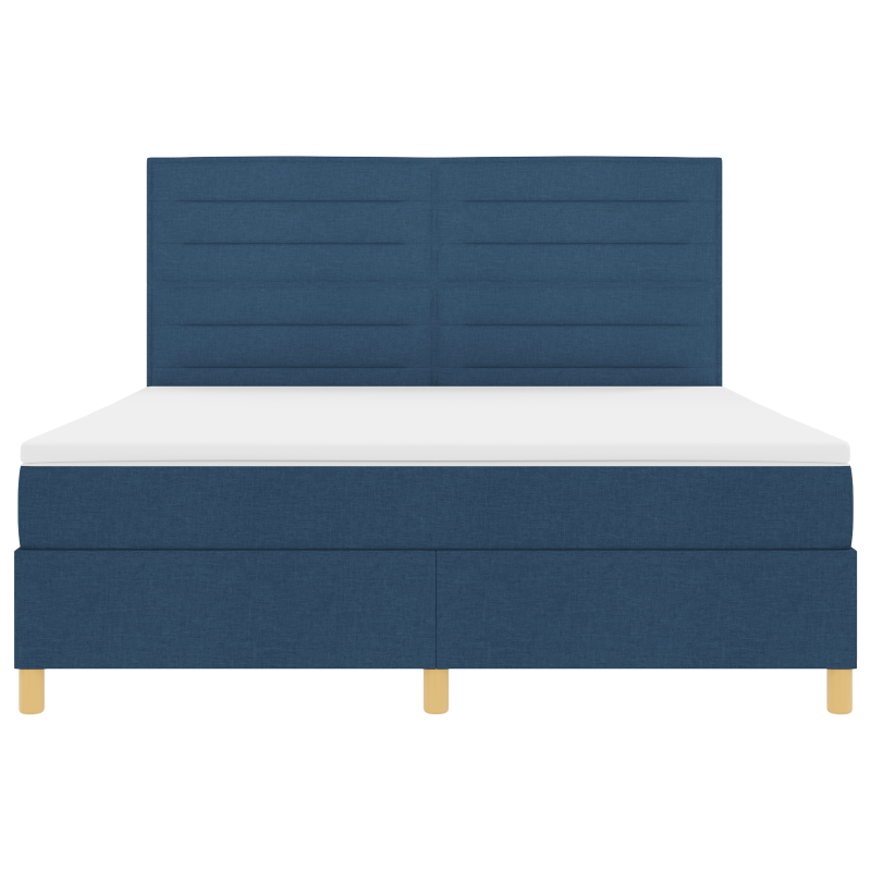 Boxspringbett mit Matratze & LED Blau 180x200 cm Stoff