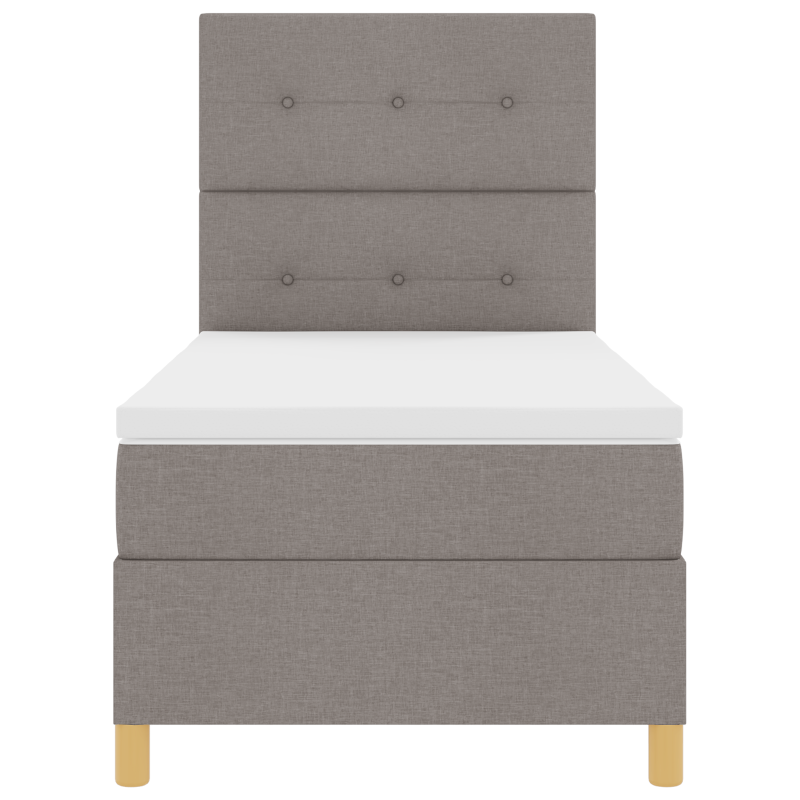 Boxspringbett mit Matratze & LED Taupe 80x200 cm Stoff