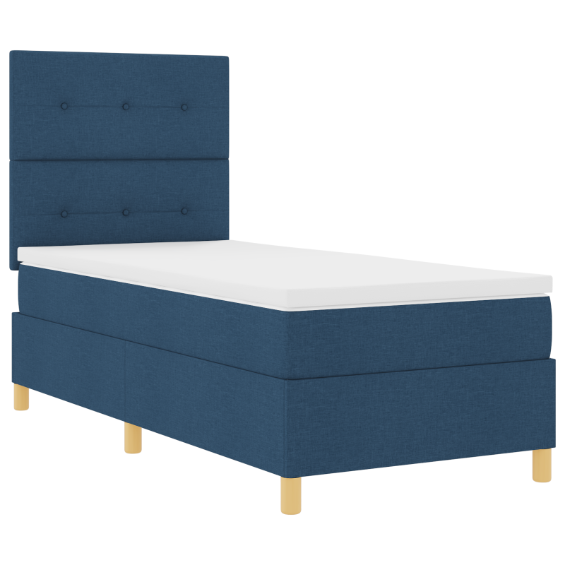 Boxspringbett mit Matratze & LED Blau 80x200 cm
