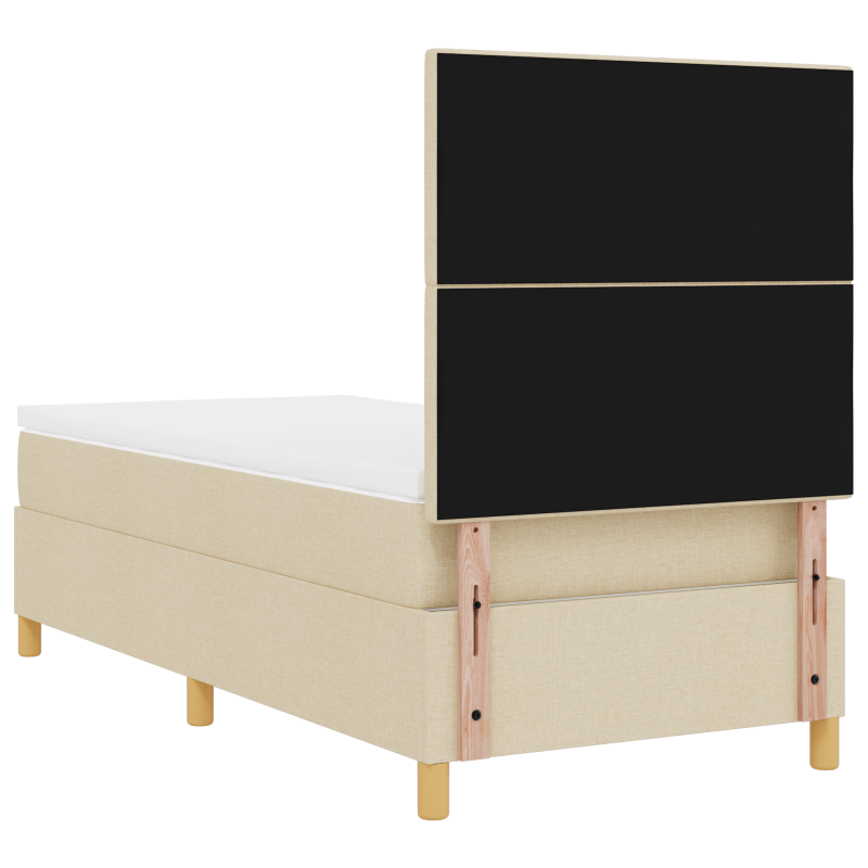 Boxspringbett mit Matratze & LED Creme 90x190 cm Stoff