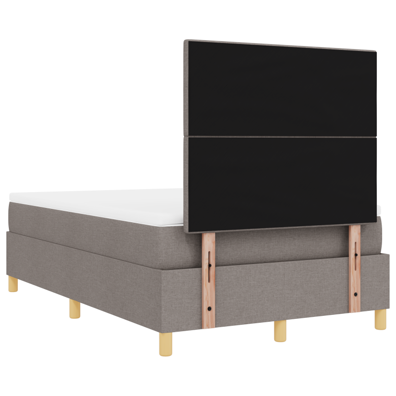 Boxspringbett mit Matratze & LED Taupe 120x200 cm Stoff