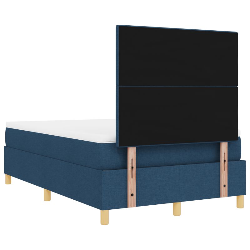 Boxspringbett mit Matratze & LED Blau 120x200 cm Stoff