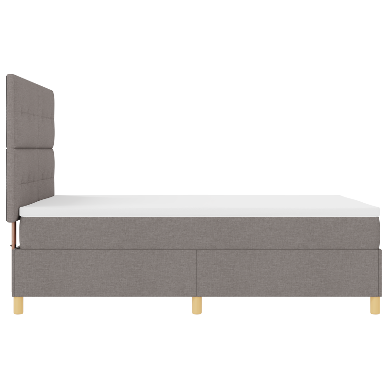 Boxspringbett mit Matratze & LED Taupe 160x200 cm Stoff