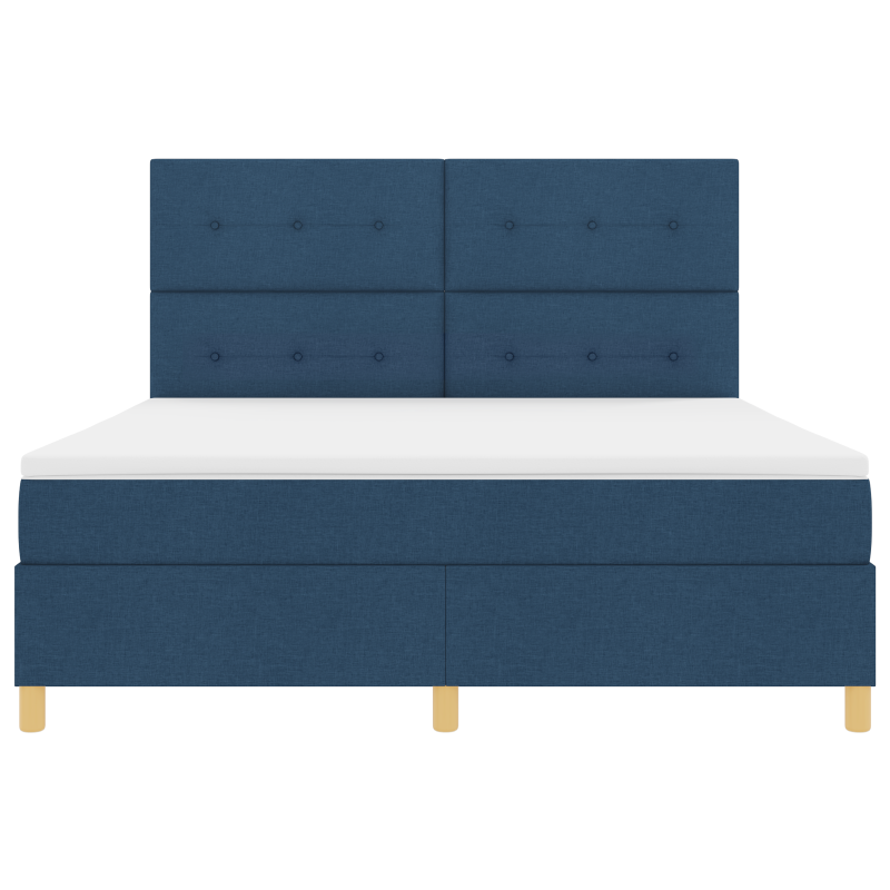 Boxspringbett mit Matratze & LED Blau 180x200 cm Stoff