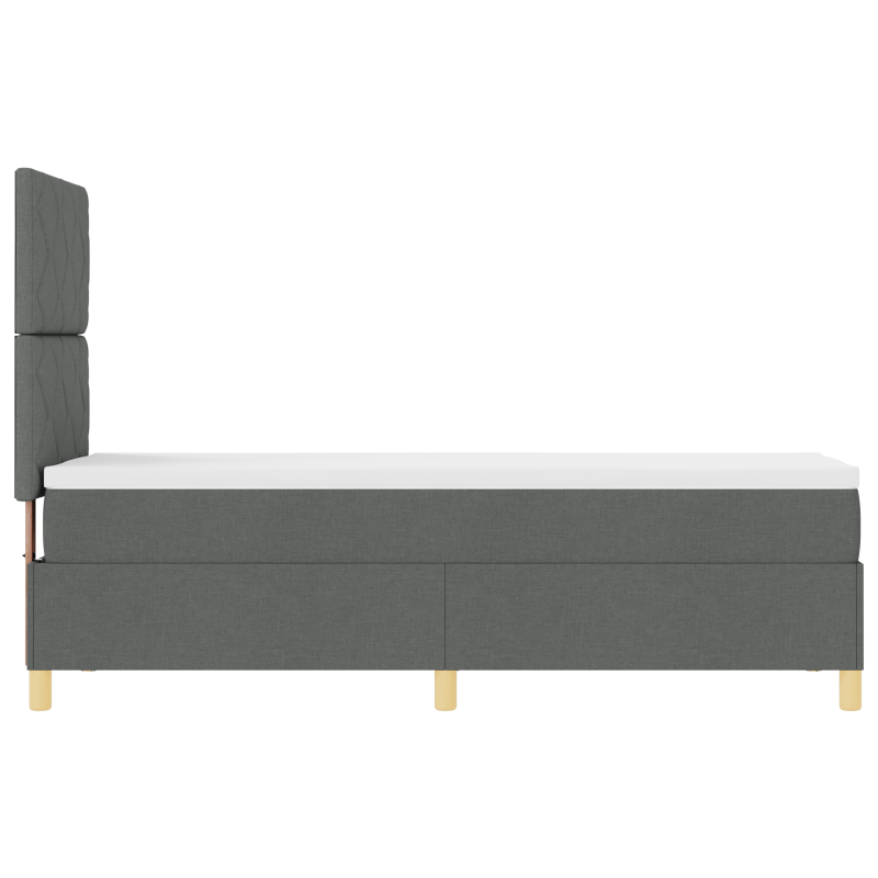 Boxspringbett mit Matratze & LED Dunkelgrau 80x200 cm Stoff