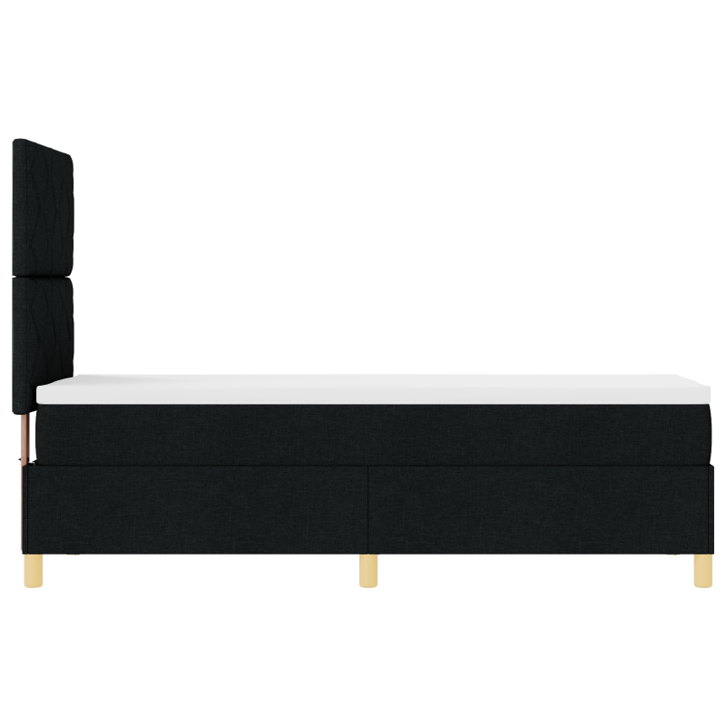 Boxspringbett mit Matratze & LED Schwarz 80x200 cm Stoff