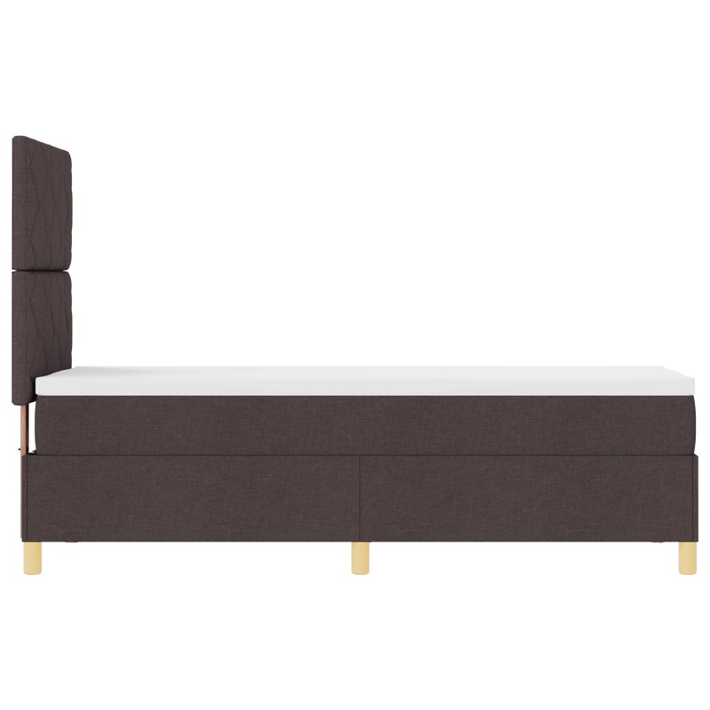 Boxspringbett mit Matratze & LED dunkelbraun 80x200 cm Stoff