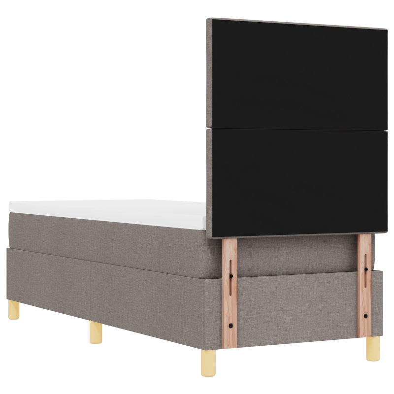 Boxspringbett mit Matratze & LED Taupe 80x200 cm Stoff