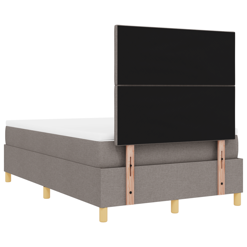 Boxspringbett mit Matratze & LED Taupe 120x200 cm Stoff