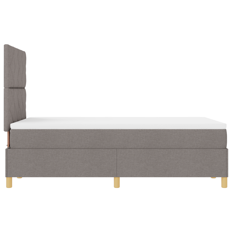 Boxspringbett mit Matratze & LED Taupe 120x200 cm Stoff