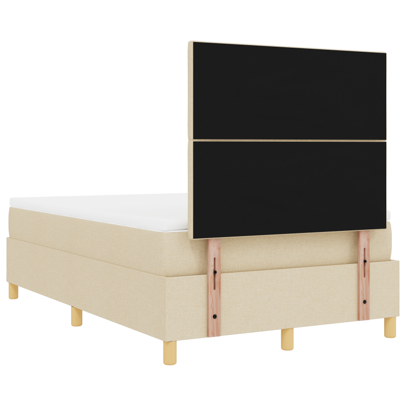 Boxspringbett mit Matratze & LED Creme 120x200 cm Stoff