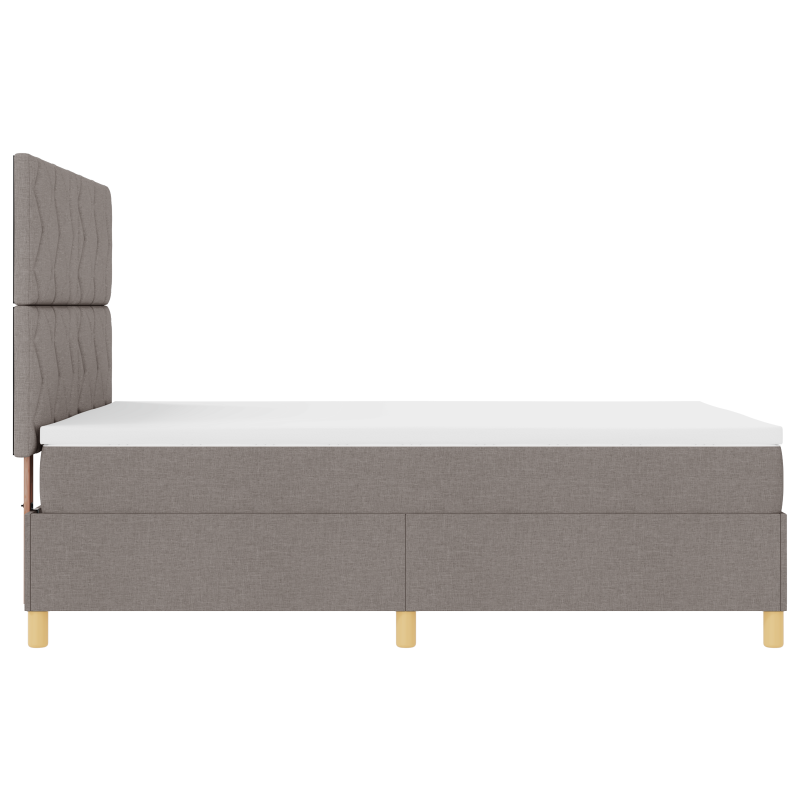 Boxspringbett mit Matratze & LED Taupe 160x200 cm Stoff