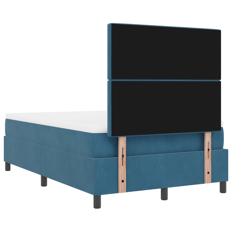 Boxspringbett mit Matratze & LED Dunkelblau 120x200 cm Samt