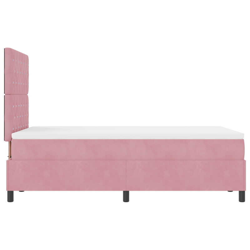 Boxspringbett mit Matratze & LED Rosa 120x200 cm Velvet