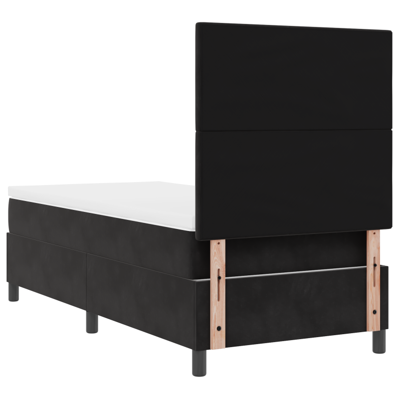 Boxspringbett mit Matratze & LED Schwarz 80x200 cm Samt