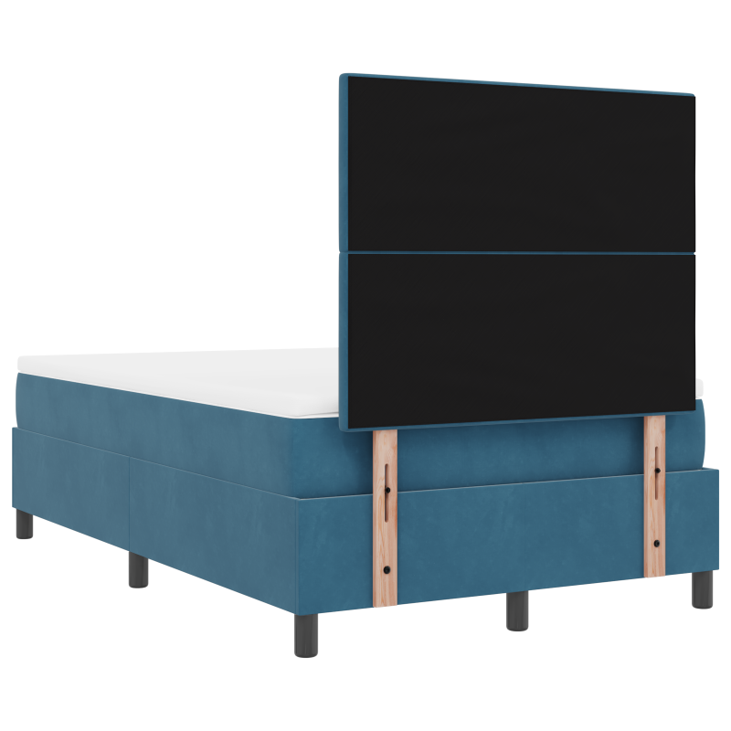 Boxspringbett mit Matratze & LED Dunkelblau 120x190 cm Samt