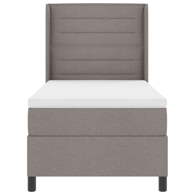 Boxspringbett mit Matratze & LED Taupe 80x200 cm Stoff