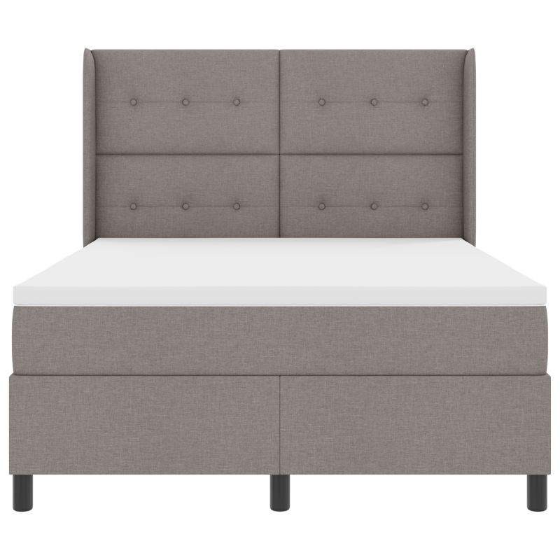 Boxspringbett mit Matratze & LED in Taupe 140x190 cm Stoff