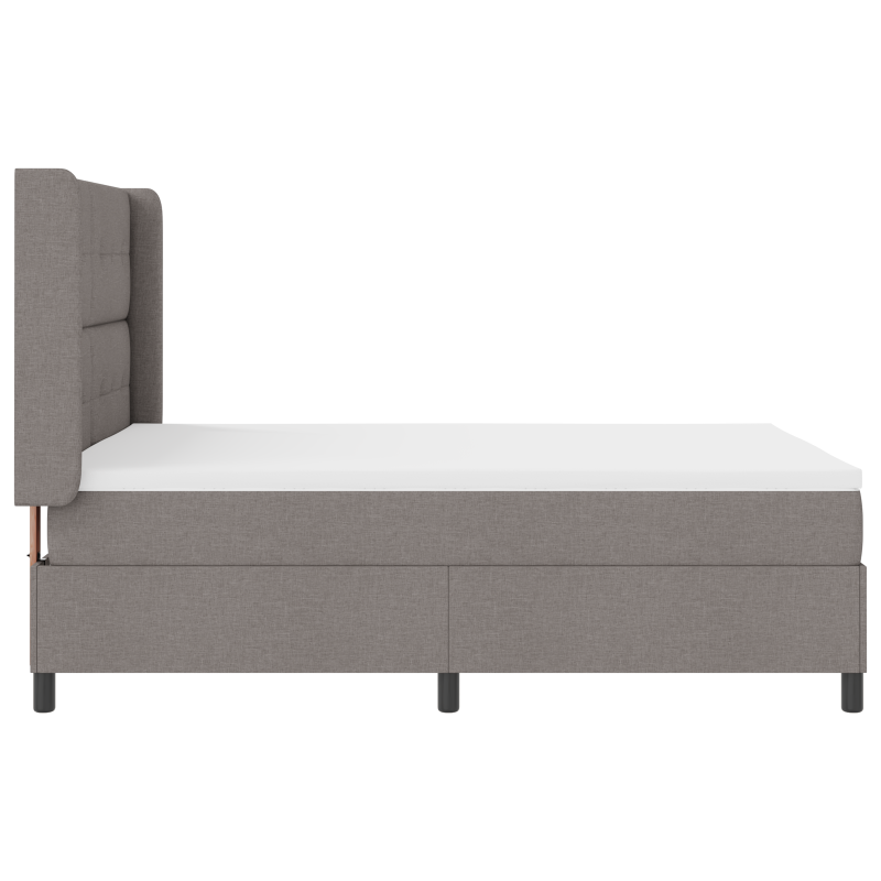 Boxspringbett mit Matratze & LED in Taupe 140x190 cm Stoff