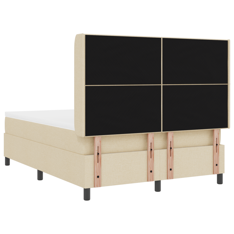 Boxspringbett mit Matratze & LED Creme 160x200 cm Stoff