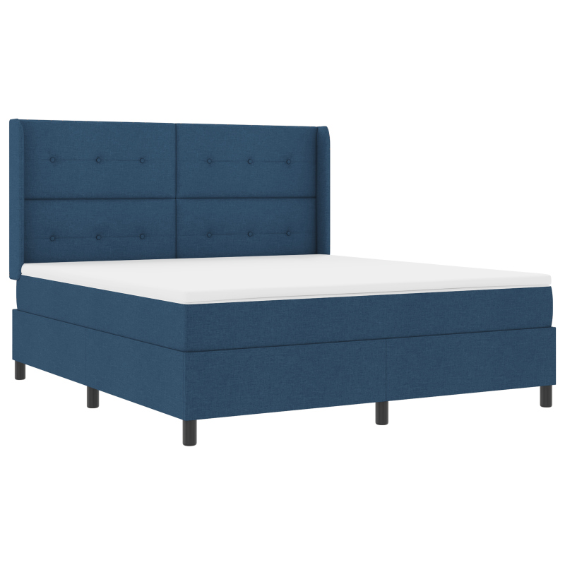 Boxspringbett mit Matratze & LED Blau 180x200 cm Stoff