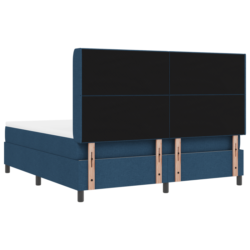 Boxspringbett mit Matratze & LED Blau 180x200 cm Stoff