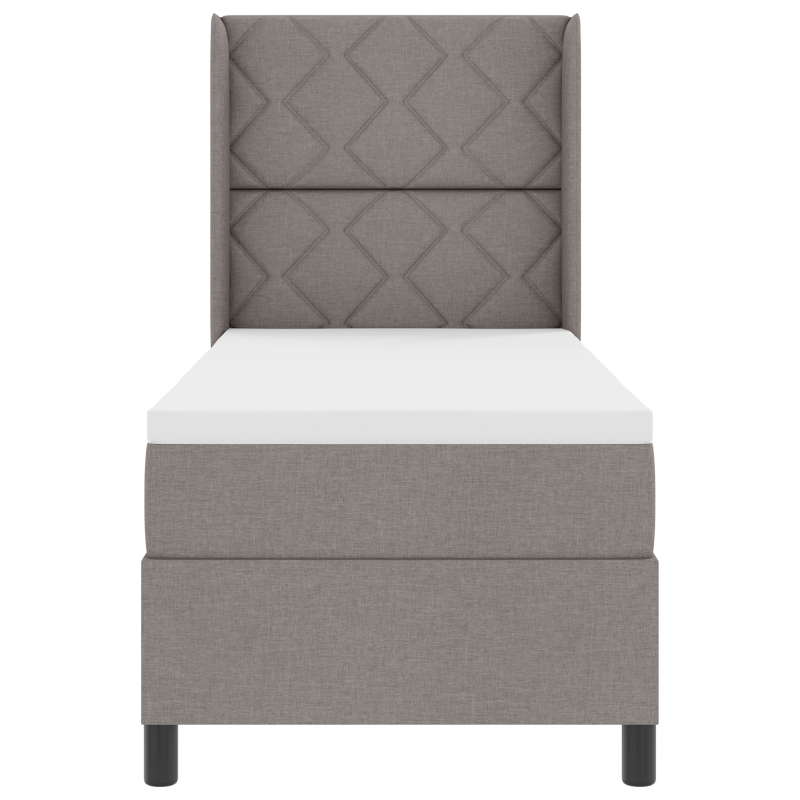 Boxspringbett mit Matratze & LED in Taupe, 80x200 cm Stoff