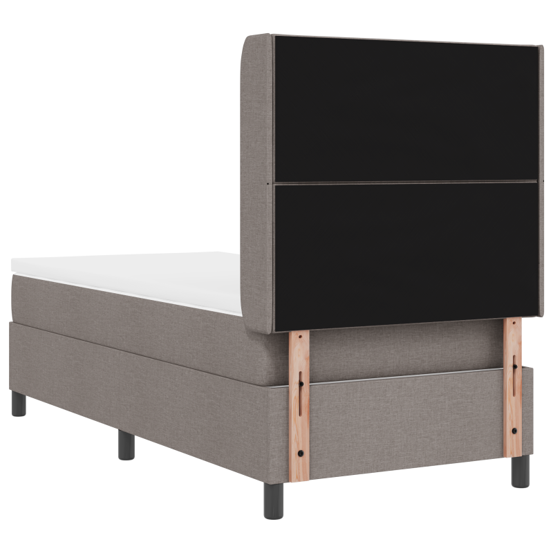 Boxspringbett mit Matratze & LED - Taupe, 100x200 cm Stoff