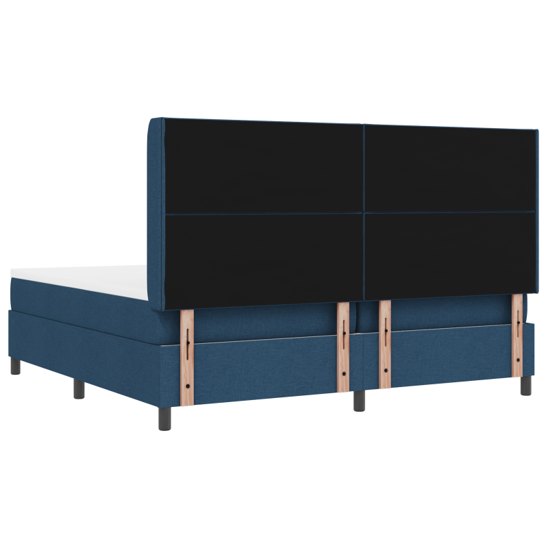 Boxspringbett mit Matratze und LED Blau 200x200 cm Stoff