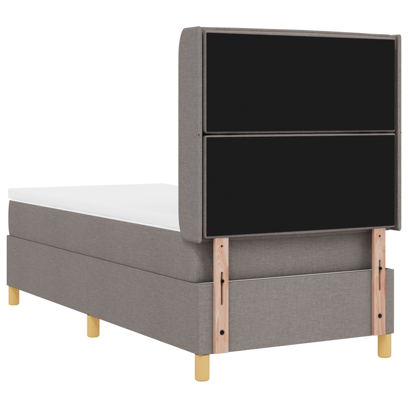 Boxspringbett mit Matratze & LED Taupe 80x200 cm Stoff