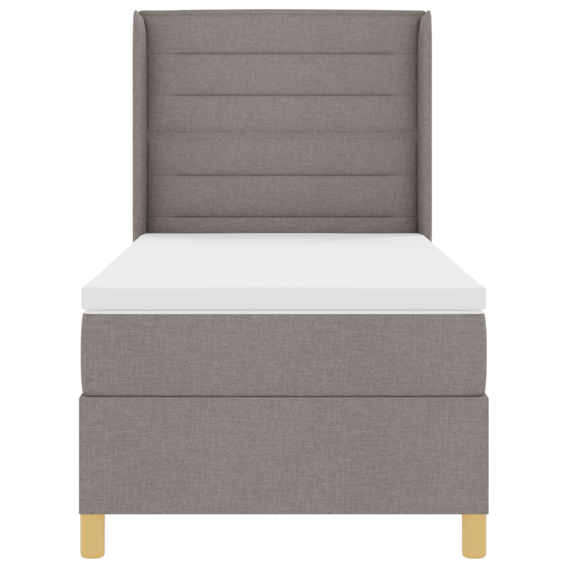 Boxspringbett mit Matratze & LED Taupe 80x200 cm Stoff