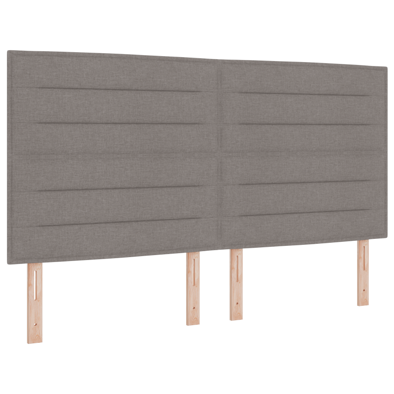 Boxspringbett mit Matratze und LED Taupe 180x200 cm Stoff