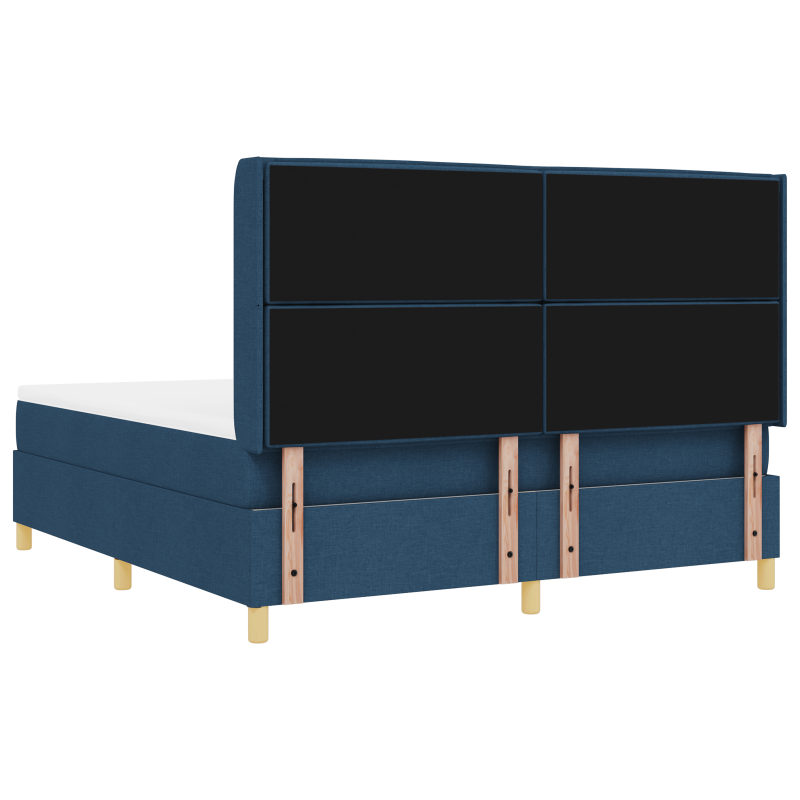 Boxspringbett mit Matratze & LED Blau 180x200 cm Stoff