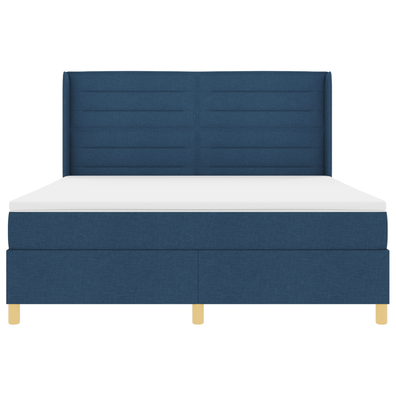Boxspringbett mit Matratze & LED Blau 180x200 cm Stoff
